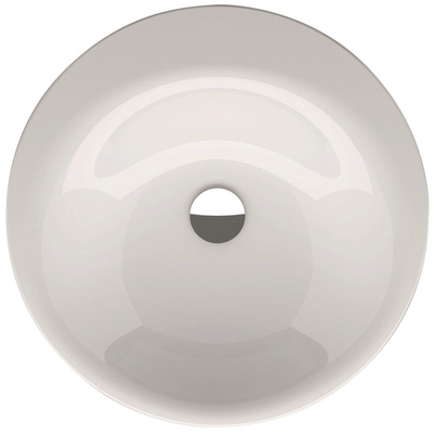 Bette Lux oval inbouw wastafel rond 50cm zonder kraangat wit