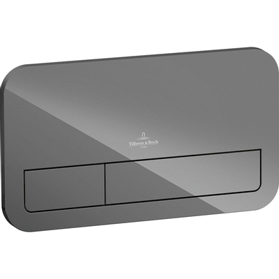 Villeroy & Boch Viconnect 2 knops bedieningsplaat glas glossy zwart