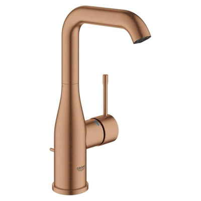 GROHE Essence New Wastafelkraan Opbouw - uitloop 12.7cm - L-size - hoge draaibare uitloop - waste - EcoJoy - brushed warm sunset