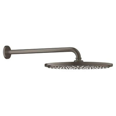 GROHE Rainshower hoofddoucheset: hoofddouche Ø31cm met douchearm wandmontage 38cm brushed hard graphite