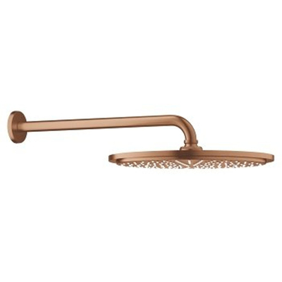 GROHE Rainshower hoofddoucheset: hoofddouche Ø31cm met douchearm wandmontage 38cm brushed warm sunset