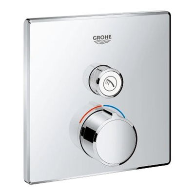 Grohe SmartControl Inbouwthermostaat - 2 knoppen - mengkraan - vierkant - chroom