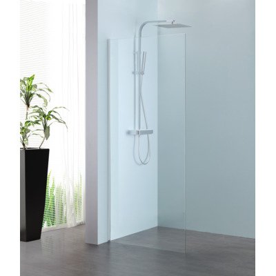 Royal Plaza Parri walk-in 60x200cm zilver profiel en helder glas met clean coating