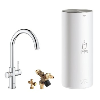 GROHE Red Keukenkraan - hoog - 3 in 1 - c uitloop - l size boiler - chroom