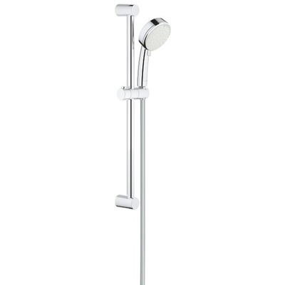 GROHE New Tempesta Cosmopolitan 100 Glijstangset - 60cm - ronde handdouche - 2 straalsoorten - gladde doucheslang - chroom/wit
