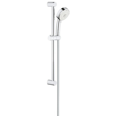 GROHE New Tempesta Cosmopolitan 100 Glijstangset - 60cm - ronde handdouche - 4 straalsoorten - gladde doucheslang - chroom/wit
