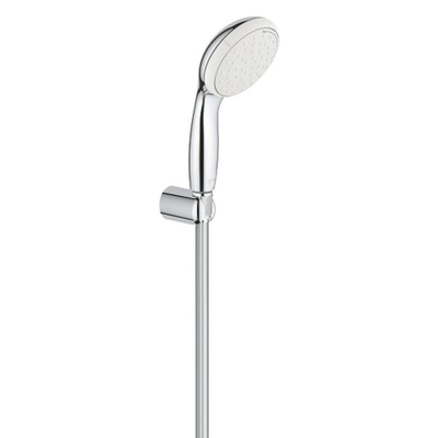 GROHE New Tempesta Handdoucheset - 2 straalsoorten - rond - met houder - gladde slang - 125cm - chroom