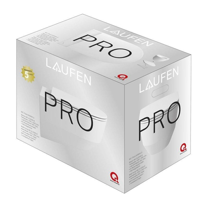 Laufen Pro Pack Wandcloset - 39.7x55.7x46.5cm - diepspoel - slimseat - softclose - montage tape - EASYFIT bevestigingsset - keramiek/duroplast - wit