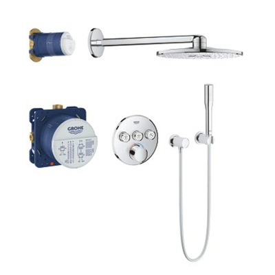 GROHE SmartControl Regendoucheset Inbouw - hoofddouche rond 31cm - 2 functies - handdouche staaf - chroom