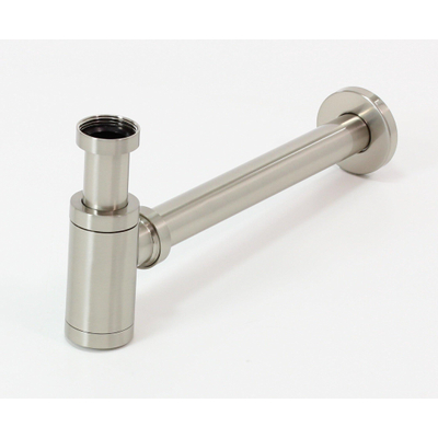 Royal plaza Merlot fonteinsifon 1 1/4 + 1/4 42mm niet afsluitbaar geborsteld nikkel - zonder rozet - OUTLET UDEN