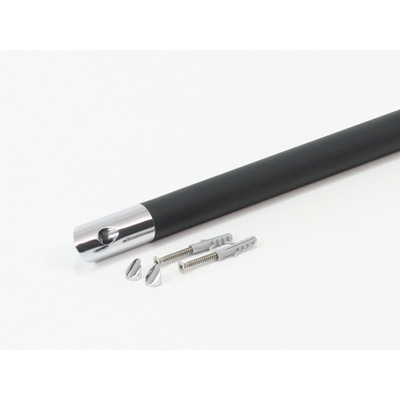 Royal Plaza Zelkova voetsteun hoekwandgreep 35cm recht zwart chroom