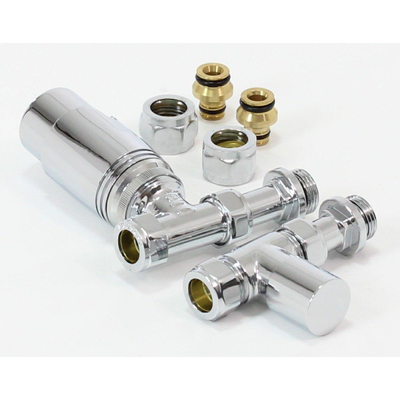 Royal Plaza ODIN thermostatische radiator aansluitset recht CHROOM