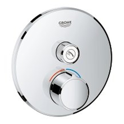 Grohe SmartControl Inbouwthermostaat - 2 knoppen - rond - chroom