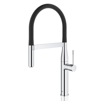 GROHE essence new Keukenkraan - hoog - uittrekbare uitloop - 2 straalsoorten - met profesionele handdouche - chroom