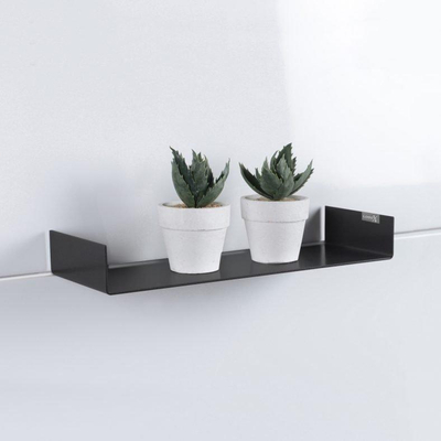 Looox Shelf C inbouwplanchet - 30x10cm - zwart mat