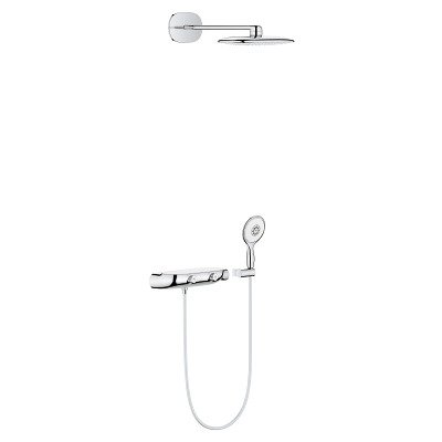 GROHE Rainshower SmartControl Regendoucheset Opbouw - hoofddouche 36cm - handdouche rond - chroom wit