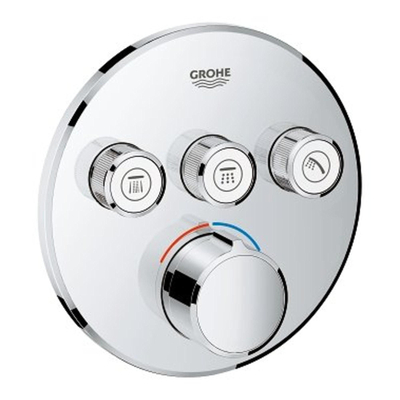 Grohe SmartControl Inbouwthermostaat - 4 knoppen - rond - chroom