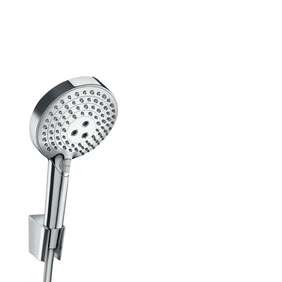 Hansgrohe Raindance Select S PorterS badset met Raind. Select S 120 3jet PowderRain handdouche met wandhouder met Isiflex`B doucheslang 125cm chroom