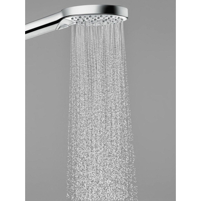 Hansgrohe Raindance Select S Unica`s Puro glijstangset met Raind. Select S 120 3jet PowderRain handdouche 90cm met Isiflex`B doucheslang 160cm en zeepschaal chroom