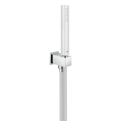 GROHE Euphoria Cube badset met handdouche stick met doucheslang 125cm met geïntegreerde wandaansluitbocht chroom