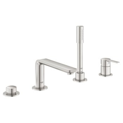 GROHE Lineare New afbouwdeel voor 4-gats badrandcombinatie m. baduitloop met handdouche en doucheslang 200cm supersteel