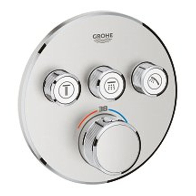 GROHE Grohtherm SmartControl inbouwkraan thermostatisch met omstel voor 3 functies rond supersteel