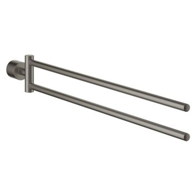 GROHE Atrio Handdoekhouder - 48.9cm - dubbel - draaibaar - brushed hard graphite