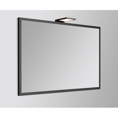 Vtwonen baden Goodmorning spiegel met lijst 120x60cm black OUTLET