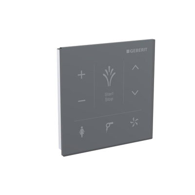 Geberit AquaClean bedieningspaneel wand 9.3x9.3cm tbv Aquaclean Tuma Comfort en Mera glas Zwart OUTLETSTORE