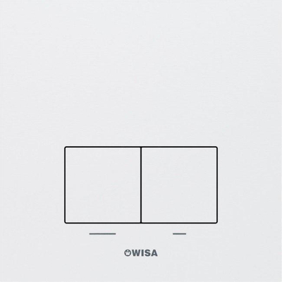 Wisa Delos Bedieningspaneel - rechthoek - 16x16x1 - dualflush - aluminium - wit mat OUTLETSTORE
