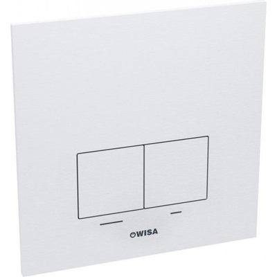 Wisa Delos Bedieningspaneel - rechthoek - 16x16x1 - dualflush - aluminium - wit mat OUTLETSTORE