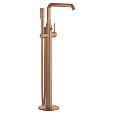 GROHE Essence New Afbouwdeel vrijstaande badkraan - omstel - draaibare uitloop 27.7cm - handdouche - doucheslang - brushed warm sunset