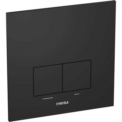 Wisa XS bedieningsplaat dualflush kunststof mat zwart