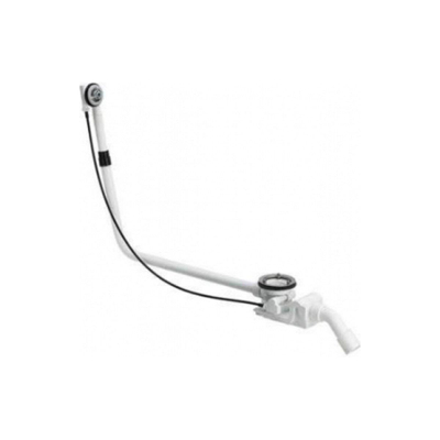 Viega Rotaplex badafvoer overloopcombinatie met waste basisgarnituur voor afvoer 90mm verlengd