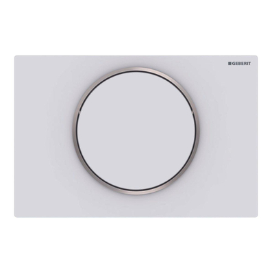 Geberit Sigma10 bedieningsplaat - 2-toets spoeling - ronde knop - matwit/easy-to-clean