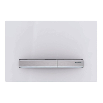 Geberit Sigma50 bedieningsplaat - 2-toets spoeling - vierkant - wit/glans chroom