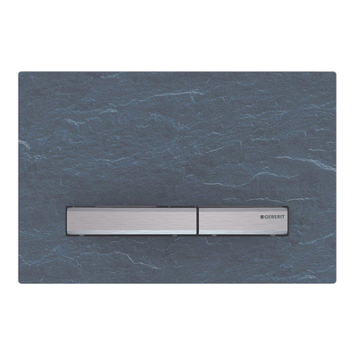 Geberit Sigma50 bedieningsplaat - 2-toets spoeling - vierkant - chroom/Schiefer