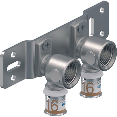 Uponor S-Press Plus Radi pers montageplaat 16mmx1/2bi niet draaibaar m. muurplaten HOH 50mm
