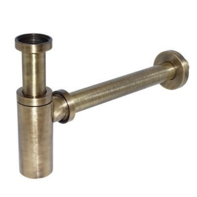 De Beer Designsifon 5/4"X32Mm Met Muurbuis Brons