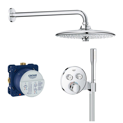 GROHE Grohtherm smartcontrol Regendoucheset Inbouw- hoofddouche 26cm - 2 functies - staafhanddouche 1 stand - wandarm - chroom