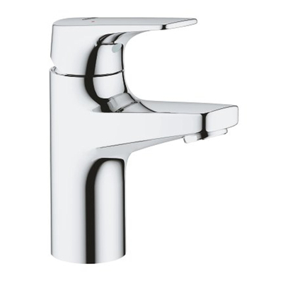 GROHE Bau Flow waterbesparende wastafelkraan S-size met gladde body chroom