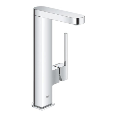 GROHE Plus waterbesparende wastafelkraan L-size met gladde body en push open waste chroom