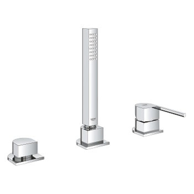 GROHE Plus afbouwdeel voor 3-gats badrandcombinatie met omstel met handdouche en doucheslang 200cm chroom