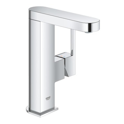 GROHE Plus waterbesparende 1-gats wastafelkraan M-size met gladdy body en push open waste chroom SHOWROOMMODEL