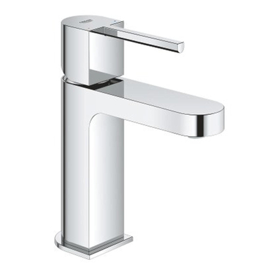 GROHE Plus waterbesparende wastafelkraan S-size met gladdy body en push open waste chroom