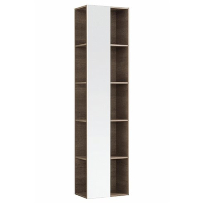 Geberit Citterio hoge kast open met spiegel 160x40x25cm grijs/zwart