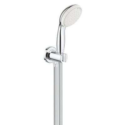 GROHE New Tempesta badset met handdouche met 2 straalsoorten met doucheslang 150cm met geïntegreerde wandaansluitbocht chroom/wit