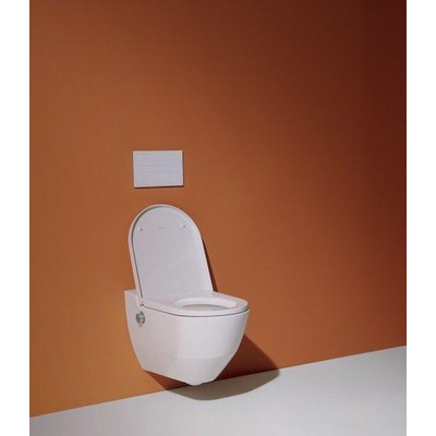 Laufen Cleanet NAVIA Douche WC 40.5x58x37cm diepspoel incl. closetzitting met deksel en softclose keramiek Glans Wit