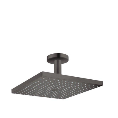 Hansgrohe Raindance E Square hoofddouche E300 1jet m. plafondbevestiging 15.8cm 30x30cm brushed black chroom