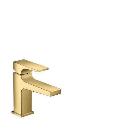 Hansgrohe Metropol toiletkraan 100 met push open waste met voorsprong vaste uitloop 12.7cm polished gold